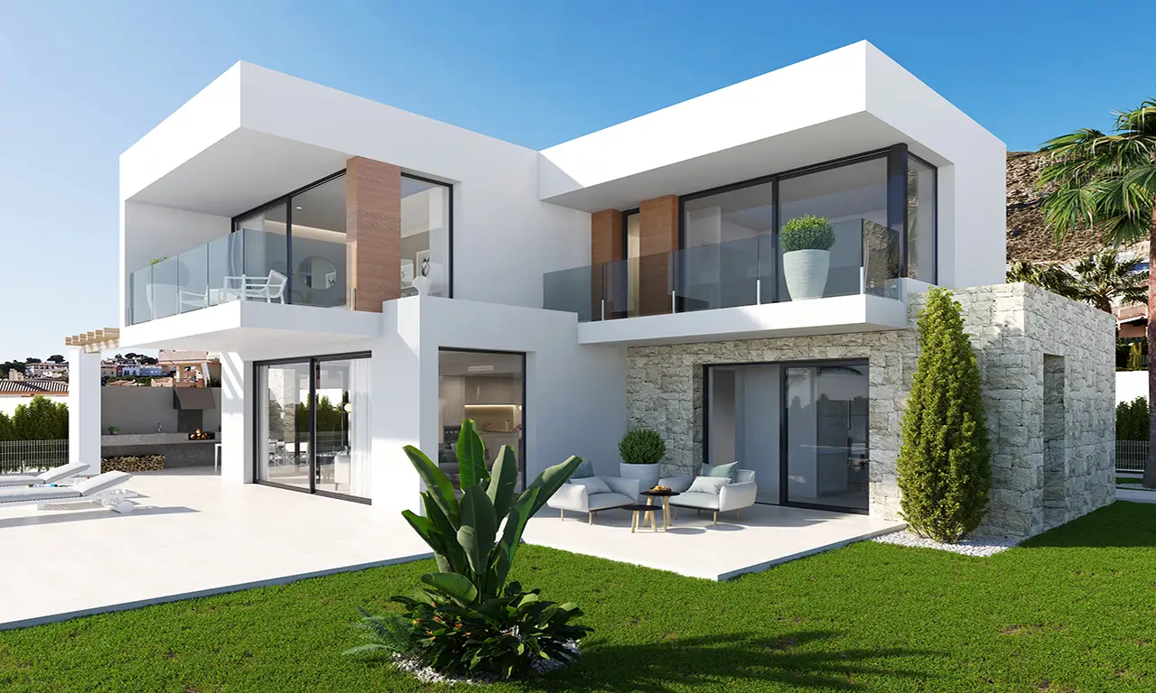 Stunning modern Finestrat Villa with basement