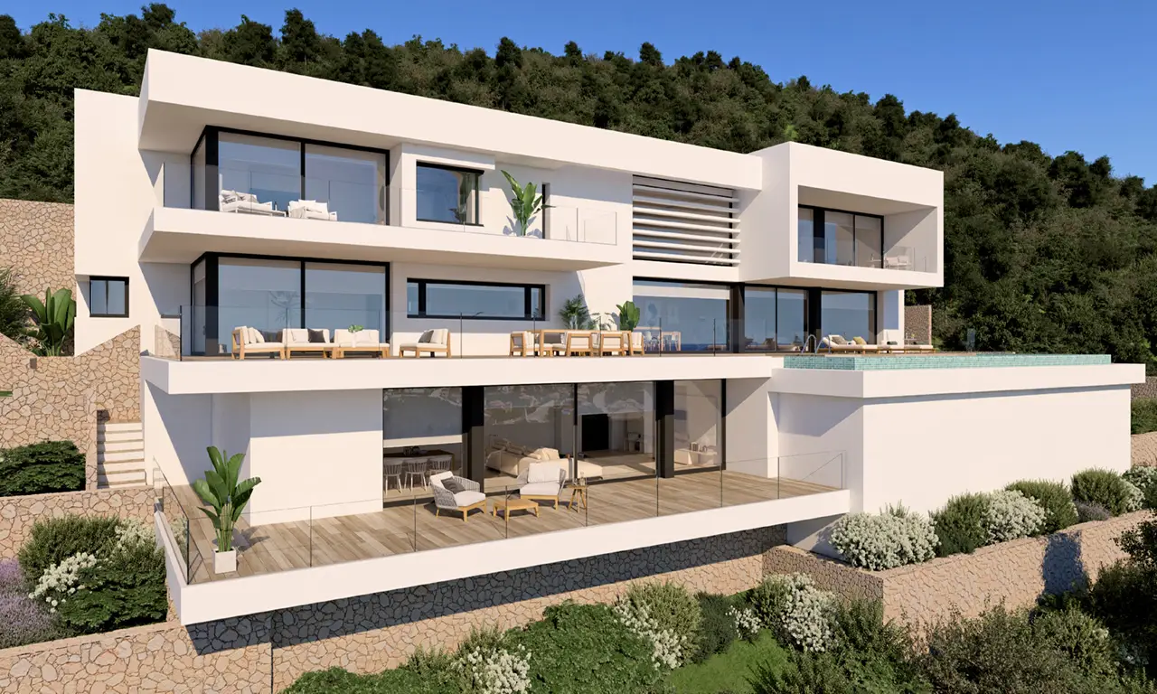 Panoramic seaside luxury villa near Moraira